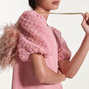 Maeve | NWT Pink Puff Sleeve Crop Top